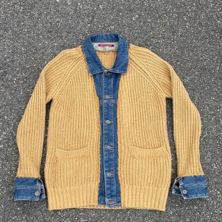 アートヴィンテージ(ART VINTAGE)のvintage ドッキング デニムジャケット&ニット(ニット/セーター)