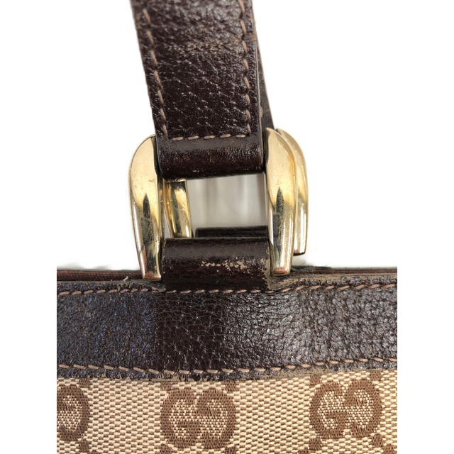 Gucci(グッチ)の〇〇GUCCI グッチ アビーライン トートバッグ 130739 ベージュ x ダークブラウン レディースのバッグ(その他)の商品写真