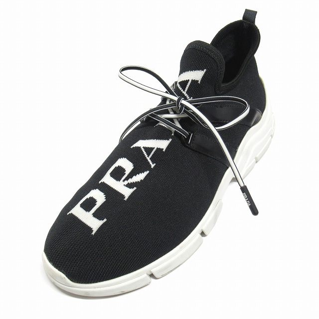 出産祝い 19aw - PRADA プラダ スニーカー◇２ ニット インターシャ