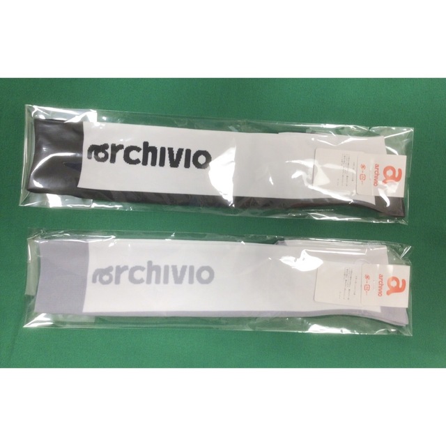 archivio(アルチビオ)の２０２３　春夏　ニーハイソックス　2足セット　黒　グレー レディースのレッグウェア(ソックス)の商品写真