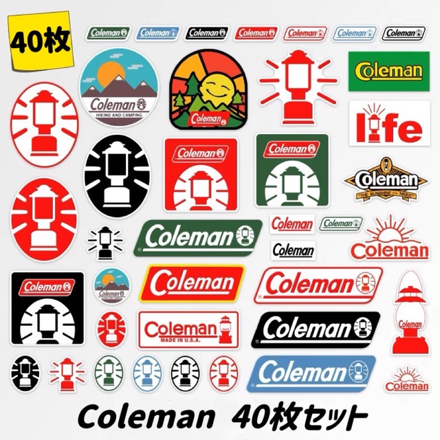 Coleman(コールマン)のコールマン　アウトドア　キャンプ　防水ステッカー40枚 スポーツ/アウトドアのアウトドア(その他)の商品写真