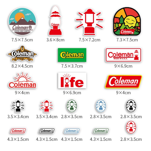 Coleman(コールマン)のコールマン　アウトドア　キャンプ　防水ステッカー40枚 スポーツ/アウトドアのアウトドア(その他)の商品写真