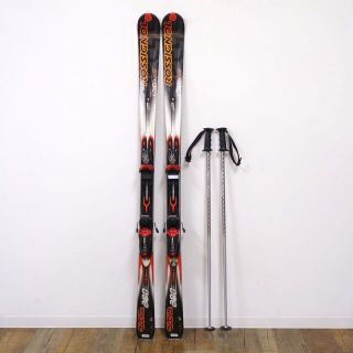 ロシニョール(ROSSIGNOL)のロシニョール ROSSIGNOL カービング スキー actys 200 162cm ビンディング axium100 ストック 付き ゲレンデスキー アウトドア 重量実測：2580g（ビンディング含む1本)(板)