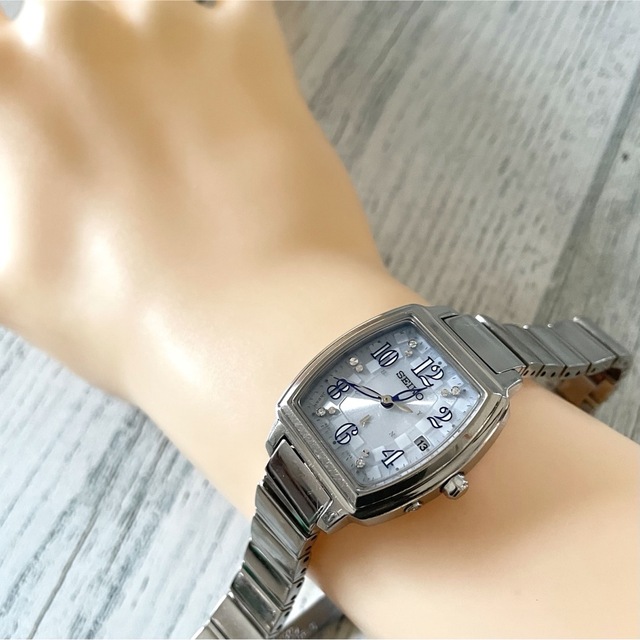 限定】SEIKO ルキア 腕時計 1B22-0AA0 電波ソーラー ブルー - 腕時計