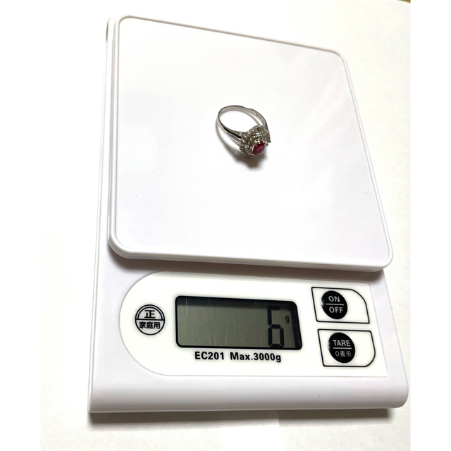 ルビーダイヤモンド　リング　プラチナ900 指輪　鑑別書付き　美品 レディースのアクセサリー(リング(指輪))の商品写真