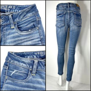 American Eagle - アメリカンイーグル ジェギング ダメージ加工 American Eagle - アメリカンイーグル ジェギング ダメージ加工