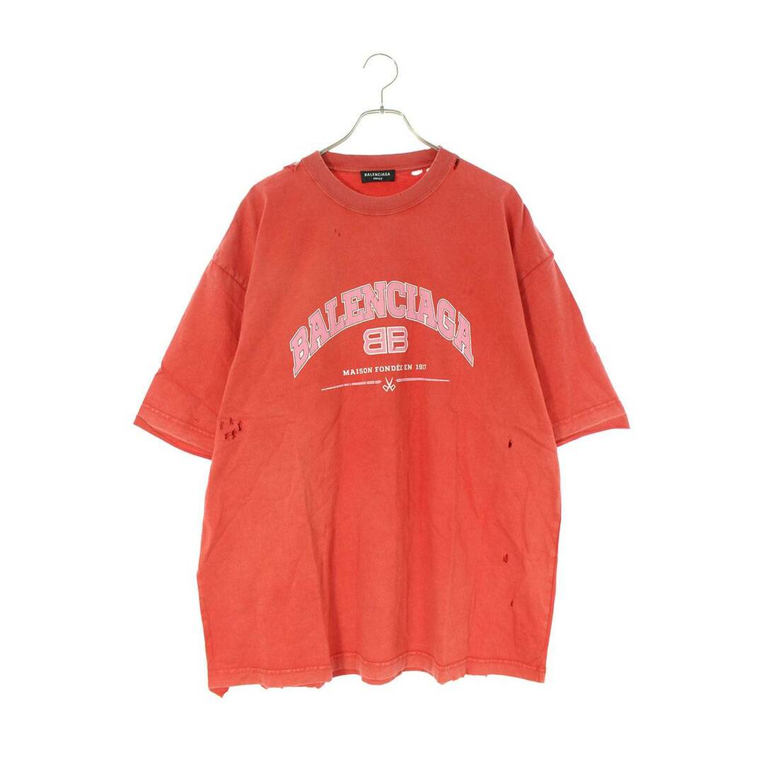 送料無料】 Balenciaga - XXL メンズ Balenciagaクラッシュ加工Tシャツ