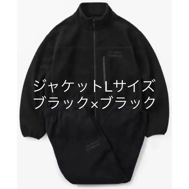 【新品】Ennoy エンノイ　シティフリースジャケット 黒 × 黒 Lサイズ
