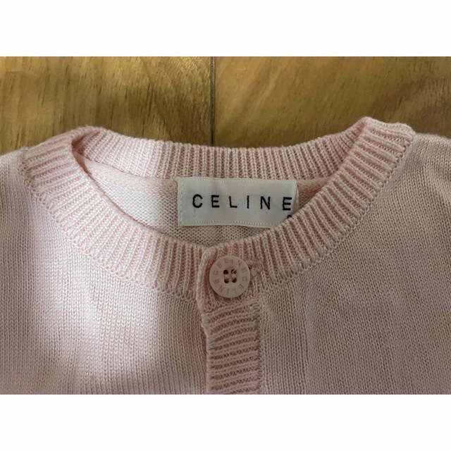 celine(セリーヌ)のセリーヌ　カーディガン　ピンク　80 キッズ/ベビー/マタニティのベビー服(~85cm)(カーディガン/ボレロ)の商品写真