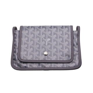 ゴヤール(GOYARD)の新品同様 GOYARD ゴヤール Plumet プリュメ ショルダーバッグ 斜めがけポシェット ストラップ無し PVC レザー グレー 中古 46541(ショルダーバッグ)