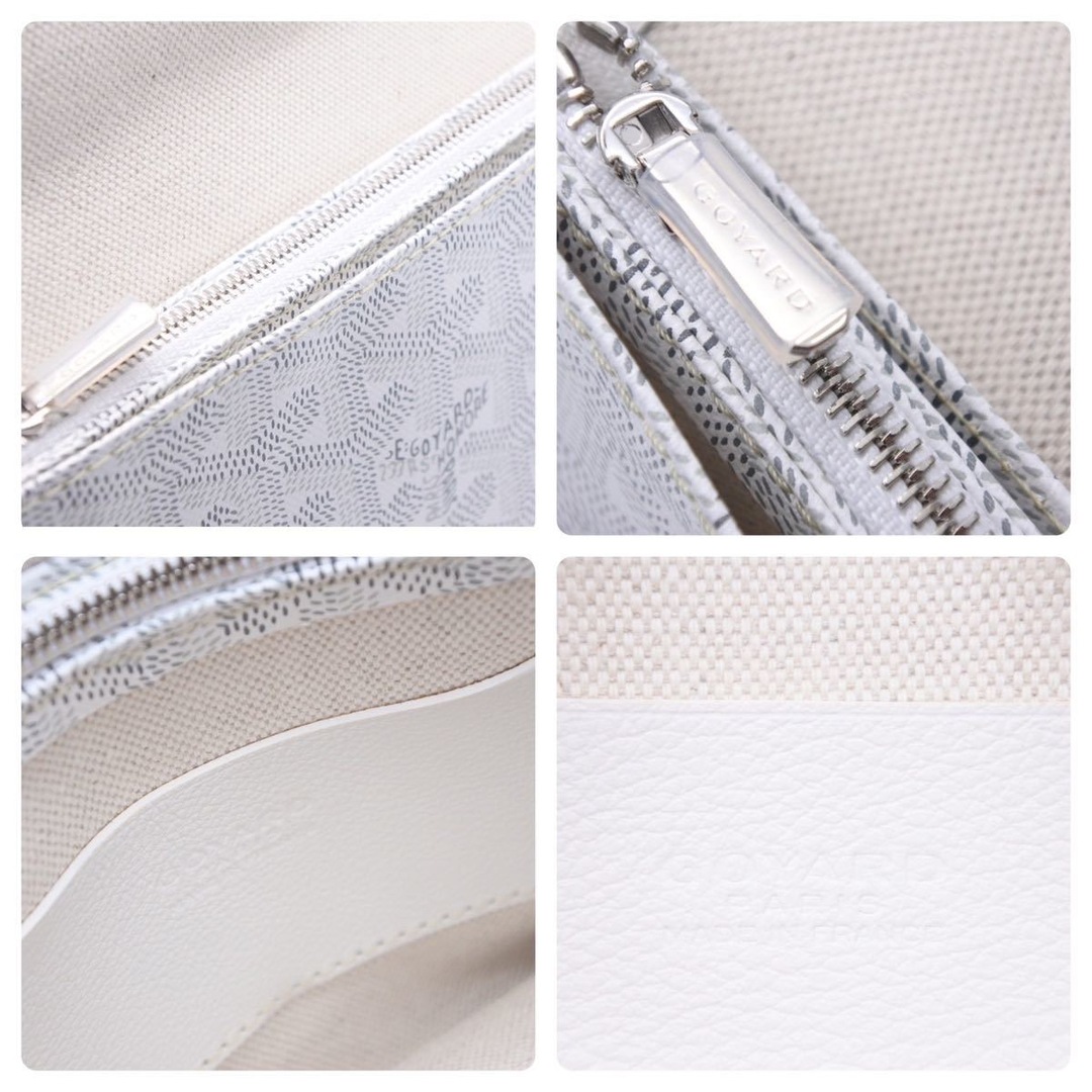 GOYARD Plumet Shoulder Bag White Lela Color Pre-Owned From Japan