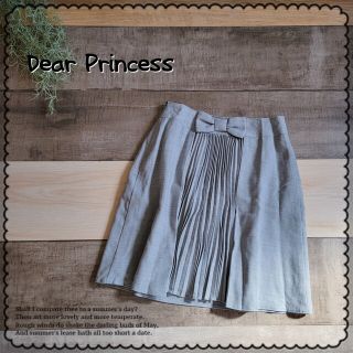 ディアプリンセス(Dear Princess)のDear Princess●極美品♪リボン付アクセントプリーツ切り替えスカート(ひざ丈スカート)