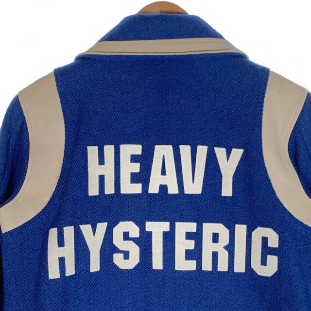 HYSTERIC GLAMOUR(ヒステリックグラマー)のヒステリックグラマー ウール レザー スタジャン ブルー Size F メンズのジャケット/アウター(スタジャン)の商品写真