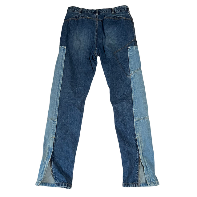 sacai 21ss double knee belted denim pant