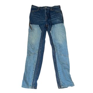 sacai 21ss double knee belted denim pant