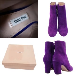 miumiu - 未使用 ミュウミュウ miumiu ブーツ ショートブーツ