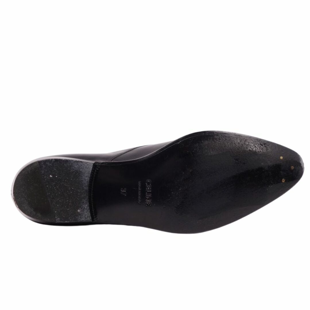 celine(セリーヌ)の美品 セリーヌ CELINE ジャクノ レザーシューズ モンクストラップ カーフレザー シューズ 革靴 レディース イタリア製 37(24cm相当) ブラック レディースの靴/シューズ(その他)の商品写真