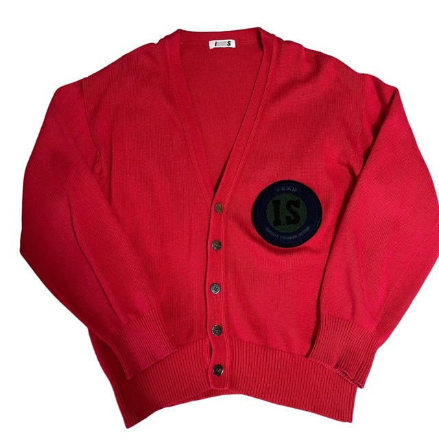 issey miyake 80s team i.s logo cardigan