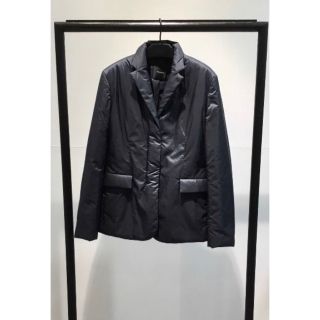 美品 セオリー THEORY テーラードダウンジャケット ネイビー - ダウン