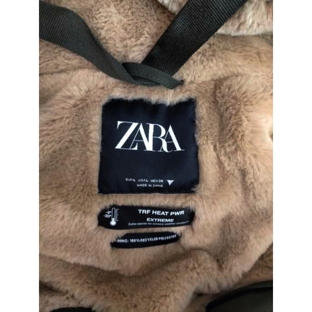 ZARA(ザラ)のZARA(ザラ) 中綿ファーコート レディース アウター コート レディースのジャケット/アウター(モッズコート)の商品写真