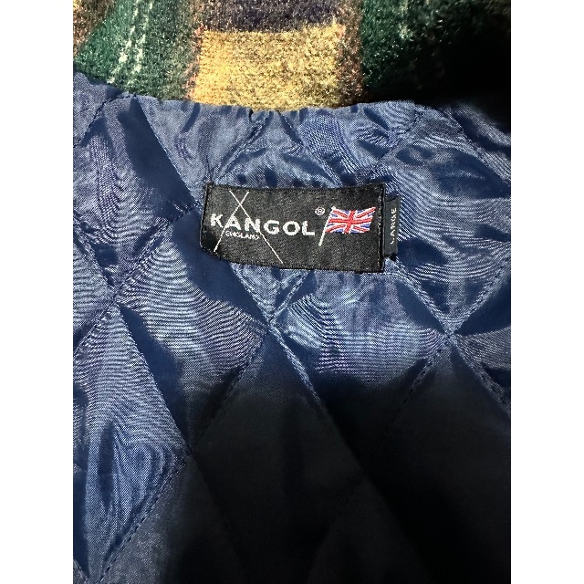 KANGOL(カンゴール)のKANGOL 【カンゴール】日本製チェック柄コート  Lサイズ  ブラウン メンズのジャケット/アウター(モッズコート)の商品写真