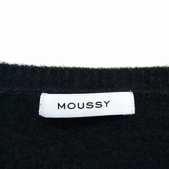 moussy(マウジー)のマウジー ニット セーター Vネック カシミヤ混 ウール混 リブ 長袖 F レディースのトップス(ニット/セーター)の商品写真