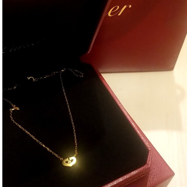 年間ランキング6年連続受賞】 Cartier - カルティエcハートネックレス