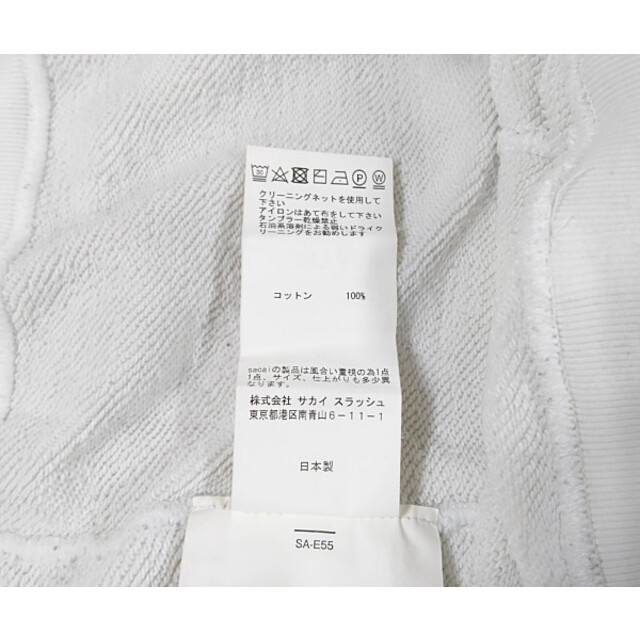 sacai(サカイ)のSACAI サカイ 品番 18-01783M Truth スウェット パーカー
 白系 3 正規品 / B3295【中古】 メンズのトップス(パーカー)の商品写真