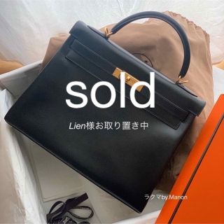 エルメス(Hermes)の美品■新金具ボックスカーフケリー32内縫い(ハンドバッグ)