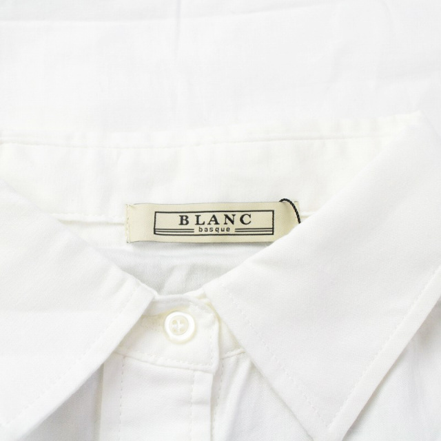 blanc basque(ブランバスク)のブランバスク 綿バックサテン × C/Nyカットソー 配色切替プリント 長袖 レディースのトップス(シャツ/ブラウス(長袖/七分))の商品写真