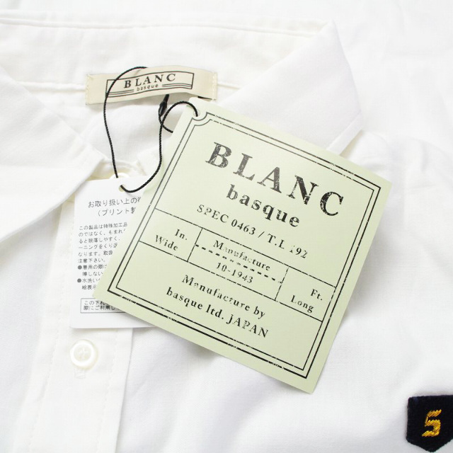 blanc basque(ブランバスク)のブランバスク 綿バックサテン × C/Nyカットソー 配色切替プリント 長袖 レディースのトップス(シャツ/ブラウス(長袖/七分))の商品写真