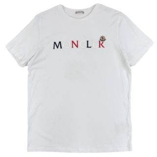 モンクレール(MONCLER)のモンクレール 21SS ロゴ 半袖Ｔシャツ メンズ 白 L 国内正規 ワッペン カットソー MONCLER(Tシャツ/カットソー(半袖/袖なし))