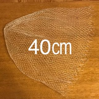 【新品未使用】 タモ網 40cm ナイロン 網目約１cm ベイト小魚採取に最適！(その他)