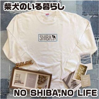 XL 送料無料 柴犬 豆柴 黒柴 子犬 犬用 中型犬 お揃い 肉球 ボックスロゴ(スウェット)