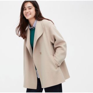 ユニクロ(UNIQLO)のUNIQLO ダブルフェイスショートコート(ロングコート)