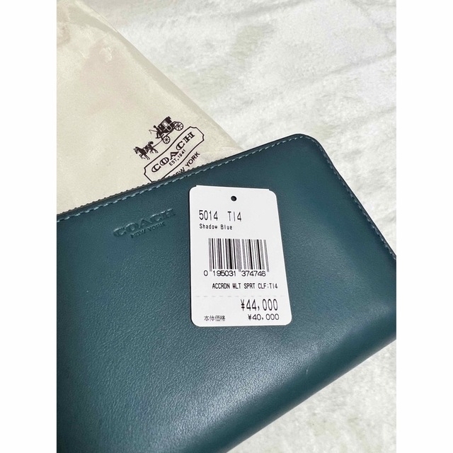 COACHコーチアコーディオン ウォレット長財布5014T14 シャドーグリーン