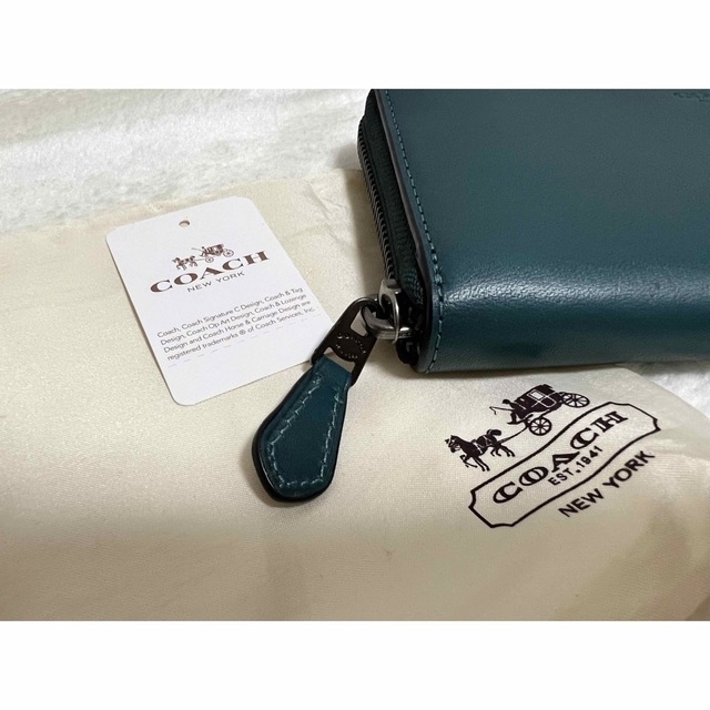COACHコーチアコーディオン ウォレット長財布5014T14 シャドーグリーン-