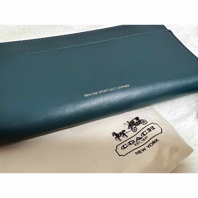 COACHコーチアコーディオン ウォレット長財布5014T14 シャドーグリーン-