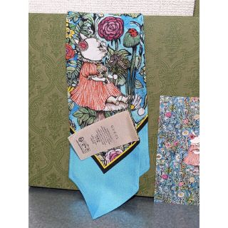 Gucci - 新品 希少 ヒグチユウコ GUCCI ボウタイ スカーフ シルク 猫