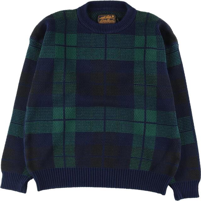 EDDIE BAUER 90s ARGYLE SWEATER  Size-L エ