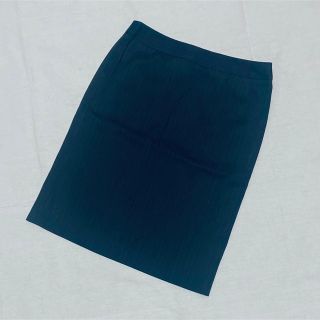 ユナイテッドアローズグリーンレーベルリラクシング(UNITED ARROWS green label relaxing)の【Green Label Reluxing】ひざ丈スカート｜黒・濃炭｜ストライプ(ひざ丈スカート)