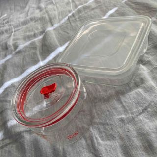 パイレックス(Pyrex)のPyrex /岩城ガラスフードコンテナ2点セット(容器)