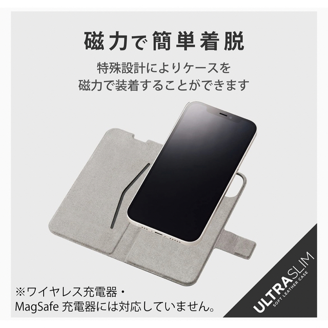 ELECOM(エレコム)のエレコム iPhone13/iPhone14 ソフトレザーケース　ネイビー　新品 スマホ/家電/カメラのスマホアクセサリー(iPhoneケース)の商品写真