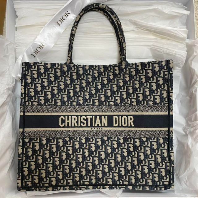 男性に人気! Dior - Dior ブックトート トートバッグ ネイビー トート