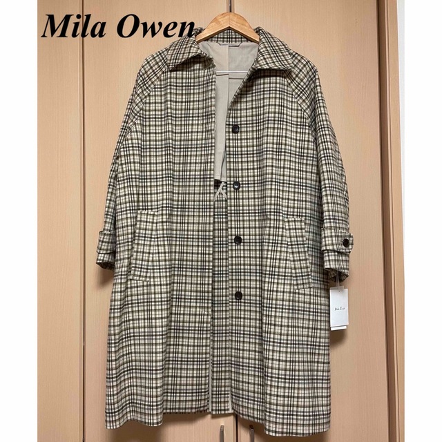 チェック柄コート　Mila Owen