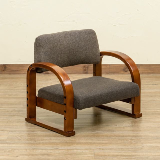 【新仕様】ラクラク座椅子　Fabric　BR　台数限定特価　高級感(N) インテリア/住まい/日用品の椅子/チェア(その他)の商品写真