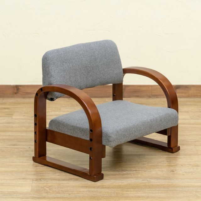 【新仕様】ラクラク座椅子　Fabric　GR　台数限定特価　高級感(N) インテリア/住まい/日用品の椅子/チェア(その他)の商品写真