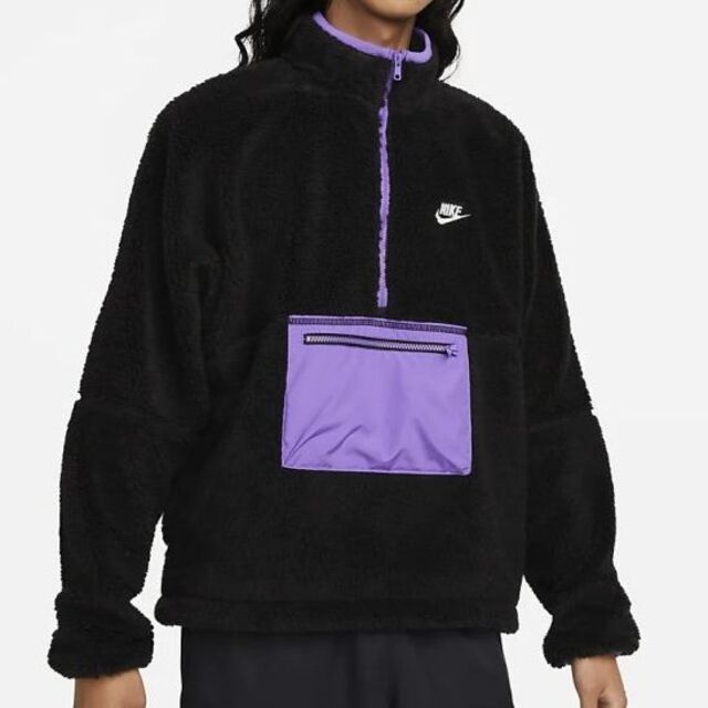 新品正規品(XL)ナイキ NIKE 黒ハーフジップ ウィンタライズド アノラック