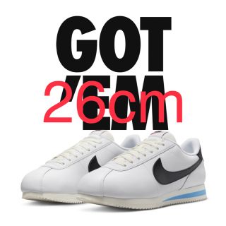 ナイキ(NIKE)の新品 レザー NIKE CORTEZ White and Black 26cm(スニーカー)