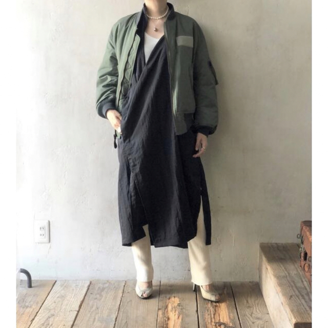jun mikami ナイロンツイルチャイナローブ ブラック jun mikami ナイロンツイルチャイナローブ ブラック